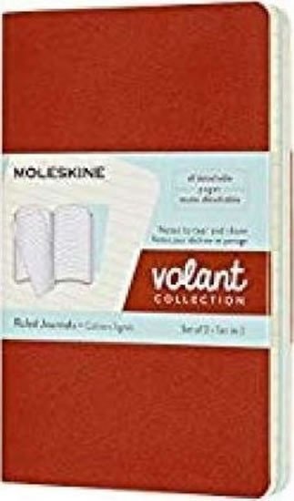 Sešity Moleskine Volant - měkké desky S linkované 2 ks - oranžový modrý