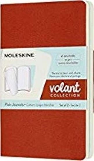 Sešity Moleskine Volant - měkké desky S čisté 2 ks výběr barev - oranžový modrý
