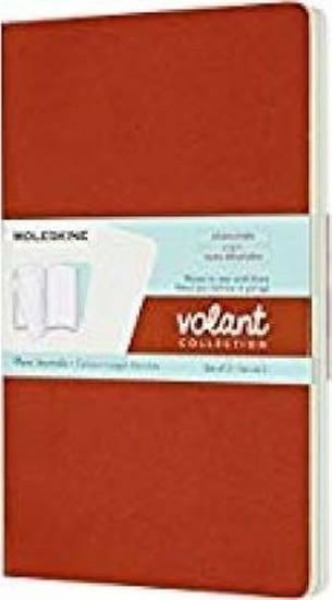 Sešity Moleskine Volant - měkké desky L čisté 2 ks výběr barev - oranžový modrý
