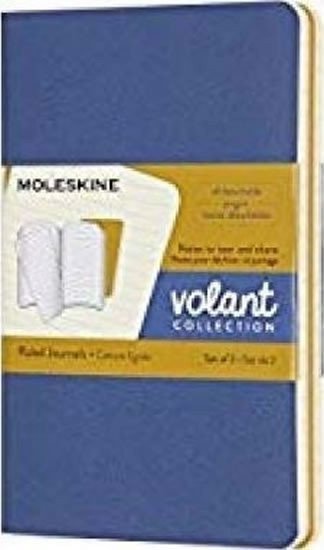 Sešity Moleskine Volant - měkké desky S linkované 2 ks - modrý žlutý