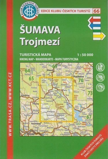 KČT 66 Šumava Trojmezí 150 000 Turistická mapa