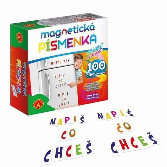 Magnetická písmenka na lednici 100 dílků