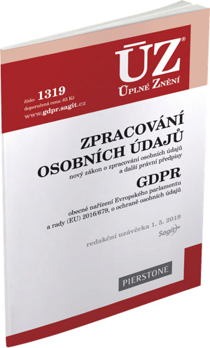 ÚZ 1319 Zpracování osobních údajů GDPR