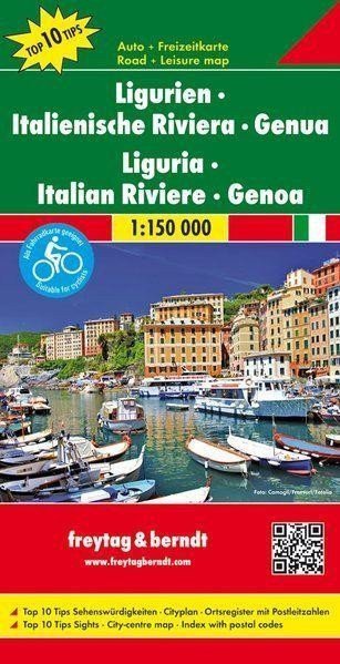 AK 0631 Ligurie - Italská riviéra - Janov 1150 000  automapa mapa volného času