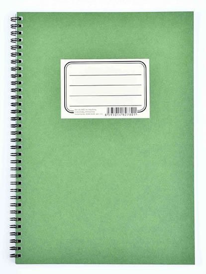 Kroužkový blok ZELENÁČ s boční vazbou A4 linkytečky 50 listů