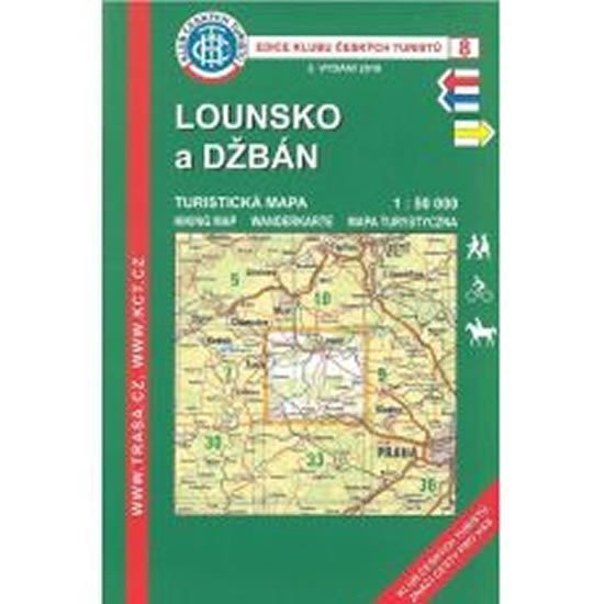 Lounsko a Džbán KČT 8 150T Turistická mapa
