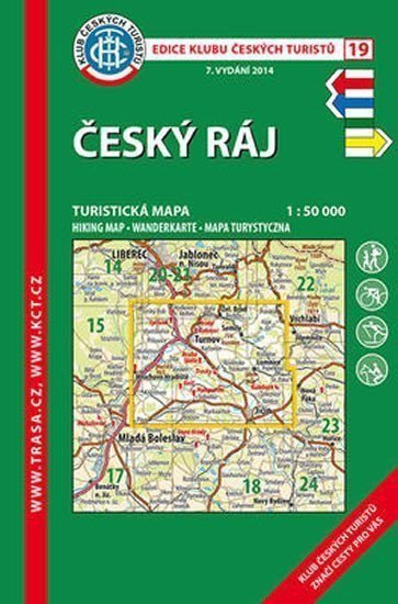 KČT 19  Český ráj150 000  7 vydání Turistická mapa