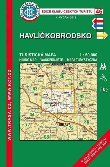 Havlíčkobrodsko KČT 46 150T Turistická mapa