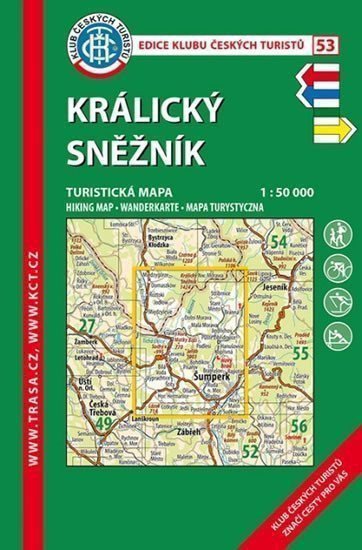 Králický Sněžník KČT 53 150T Turistická mapa