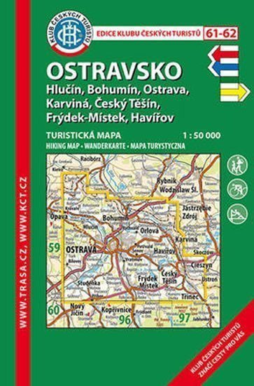 Ostravsko KČT 61-62 150T Turistická mapa
