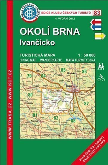 KČT 83 Okolí Brna Ivančicko  turistická mapa 150T