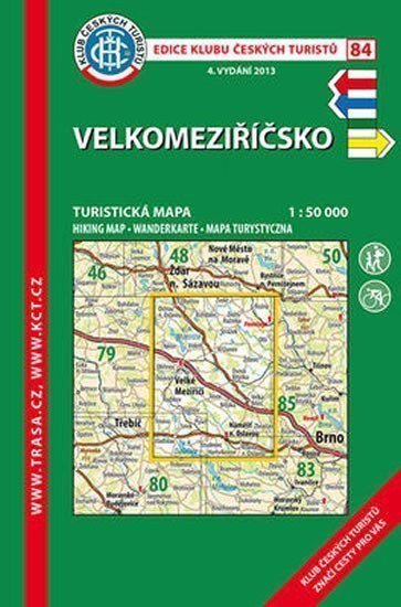 Velkomeziříčsko KČT 84 150T Turistická mapa