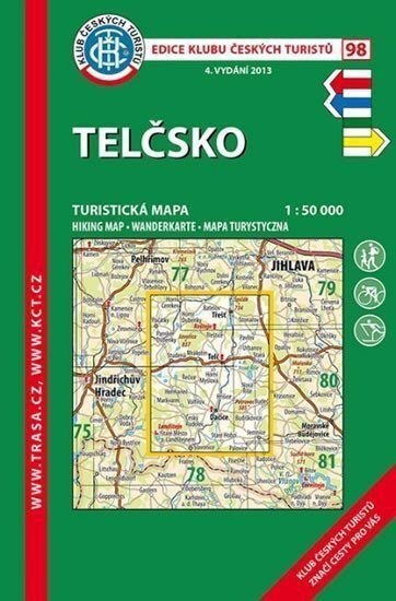 Telčsko KČT 98 150T Turistická mapa