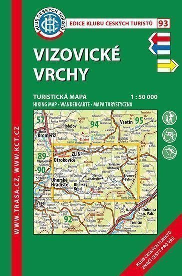 KČT 93 Vizovické vrchy 1:50T Turistická mapa (2018)