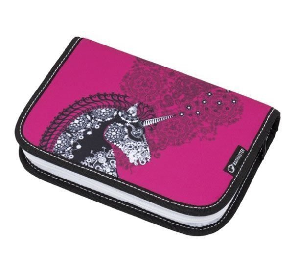 Bagmaster Školní penál ALFA 8 B PINKBLACKWHITE
