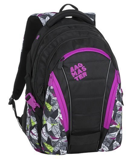 Bagmaster Studentský batoh BAG 9 B PURPLEGREENBLACK