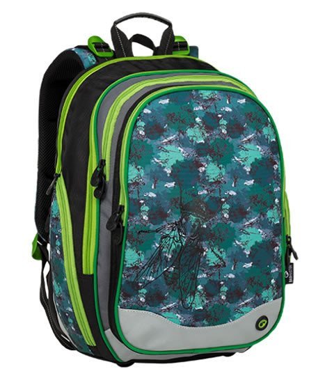Bagmaster Klučičí školní batoh ELEMENT 9 B BLACKGREENGRAY