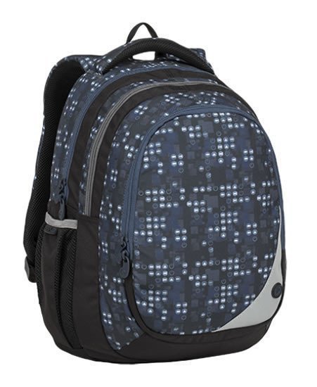 Bagmaster Školní batoh MAXVELL 9 B BLACKGRAYBLUE