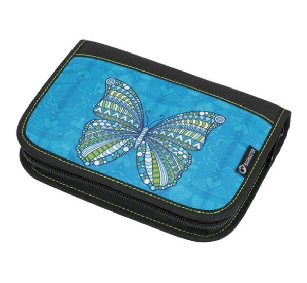 Bagmaster Dívčí školní jednochlopňový penál CASE MERCURY 9 B TURQUOISEBLACK