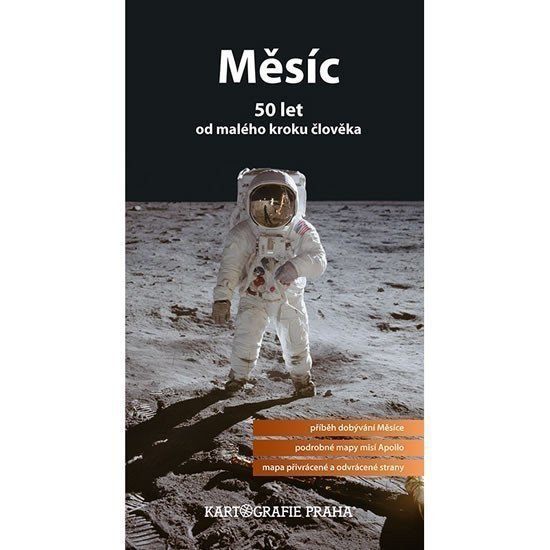 Měsíc 50 let od malého kroku člověka - skládaná mapa