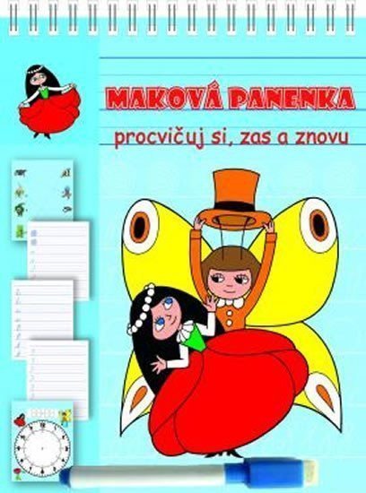 Maková panenka - Stíratelné listy A5 s popisovačem - Procvičuj si zas a znovu
