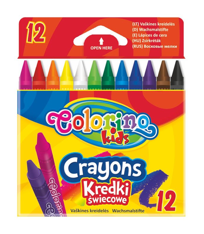 Voskovky kulaté 12 barev