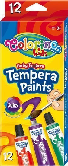 Temperové barvy tuba 12 barev 12 ml