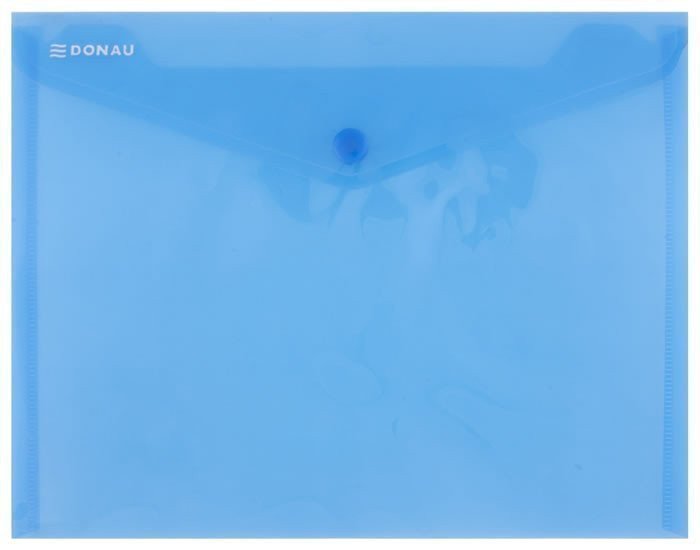 Obálka s drukem průhledná C5 PP -  modrá