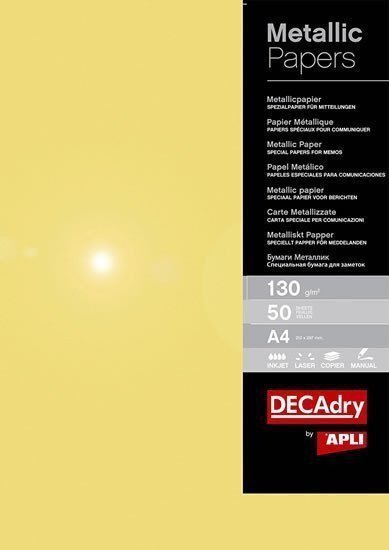 Metalický papír A4 130 g - zlatý 50 ks