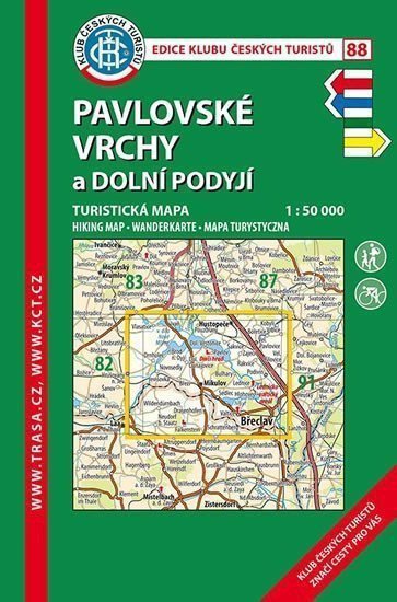 KČT 88 Pavlovské vrchy  a Dolní Podyjí 150T Turistická mapa