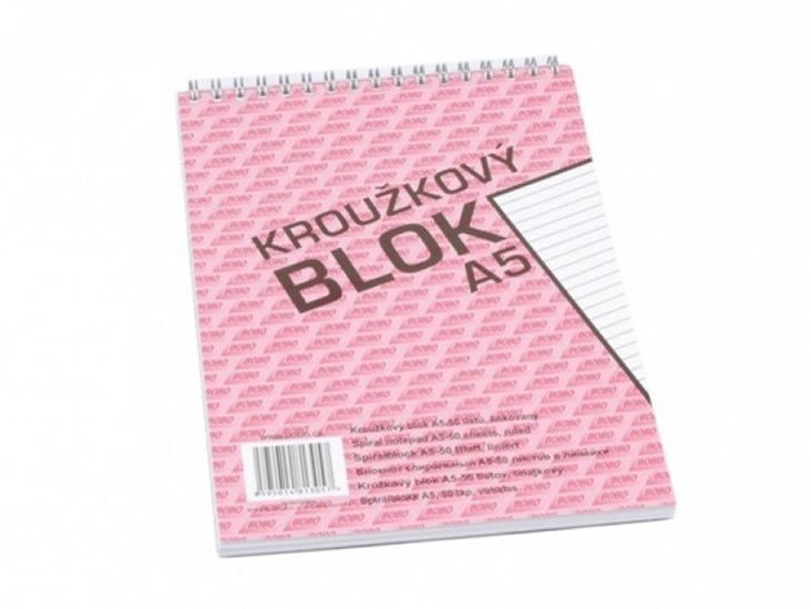 Blok s horní vazbou A5 linka 50 listů