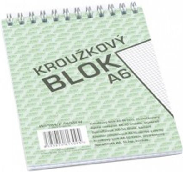 Blok s horní vazbou A6 čtvereček 50 listů