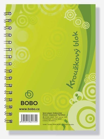 Blok s boční vazbou A6 čtvereček 40 listů