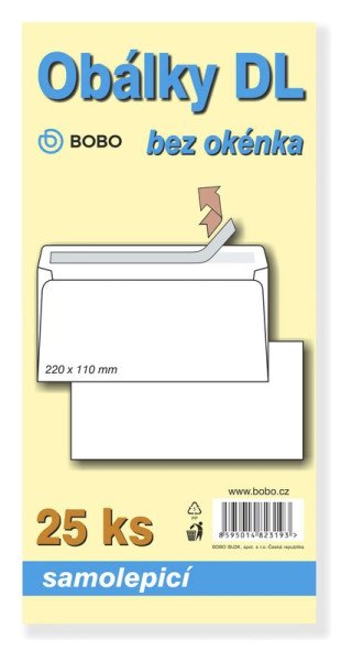 Obálky DL samolepicí (bal. 25ks)