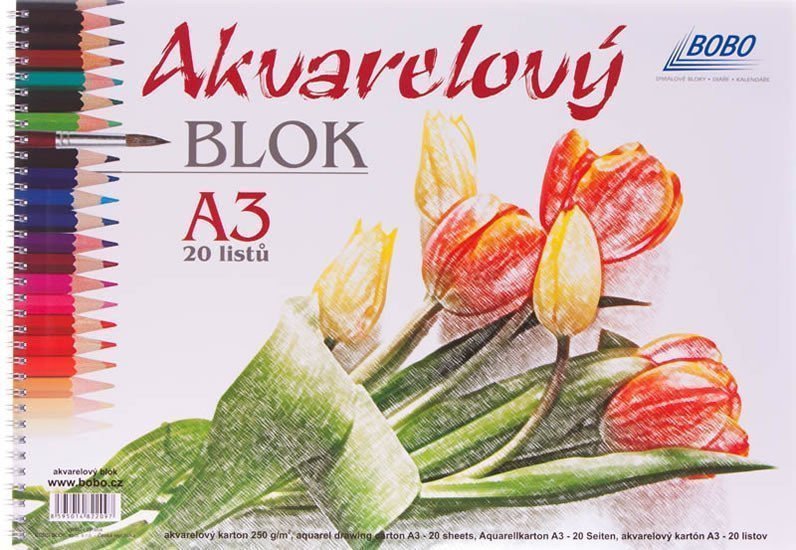 Akvarelový blok A3 čistý 20 listů