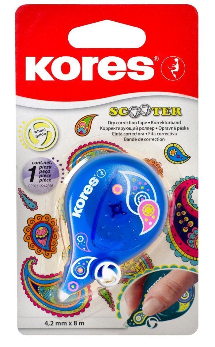 Kores SCOOTER barevný Paisley 42 mm x 8 m  mix 4 barevných ornamentů