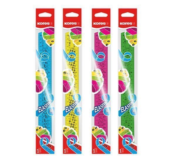 Kores Ohebné pravítko ELASTIK 30 cm mix 4 barev