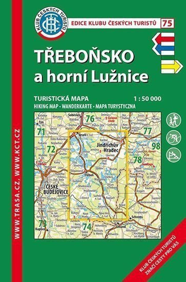 KČT 75 Třeboňsko horní Lužnice 150T Turistická mapa