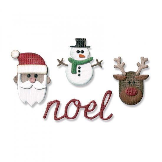 SIZZIX Thinlits vyřezávací kovové šablony - vánoce  4 ks  embosovaci kapsa