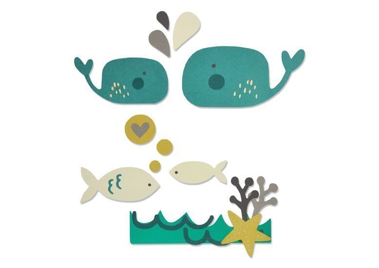 SIZZIX Thinlits vyřezávací kovové šablony - moře 14 ks