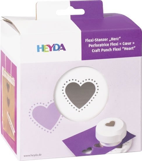 HEYDA ozdobná děrovačka flexi - srdce 15 cm