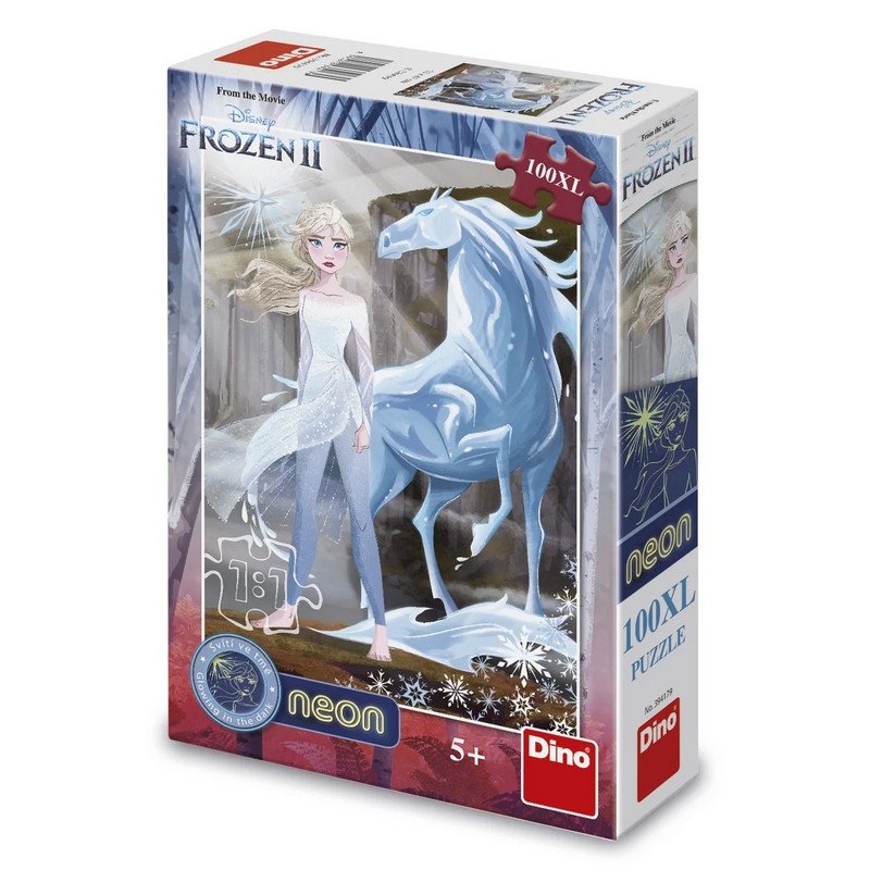 Ledové království II - puzzle neon 2 x 77 dílků