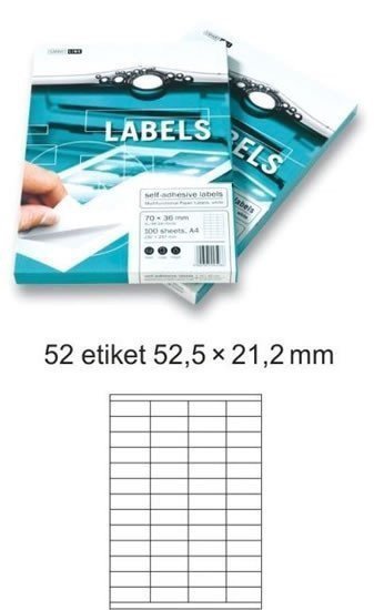 Etikety EUROLABELS - 52 etiket na A4 100 ks 140g