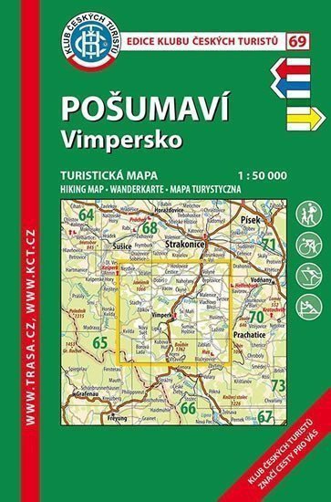 KČT 69 Pošumaví - Vimpersko 150T Turistická mapa