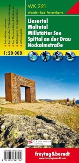 WK 221 Millstater see 150 000  turistická mapa