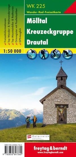 WK 225 Mölltal Kreuzeckgruppe Drautal 150 000  turistická mapa