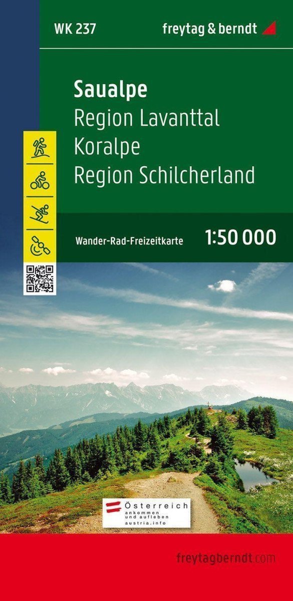 WK 237 Saualpe oblast Lavanttal Koralpe oblast Schilcherland 150 000  turistická mapa