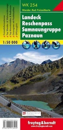 WK 254 Landeck Reschenpass Samnaun Group Paznaun 150 000  turistická mapa