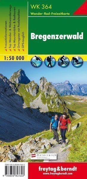 WK 364 Bregenzerwald 150 000  turistická mapa