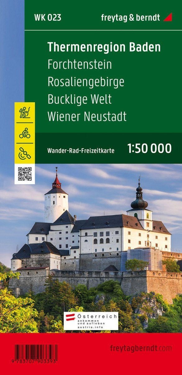 WK 023 Thermenregion Baden Forchtenstein Rosaliengebirge Bucklige Welt Wiener Neustadt 150 000  turistická mapa